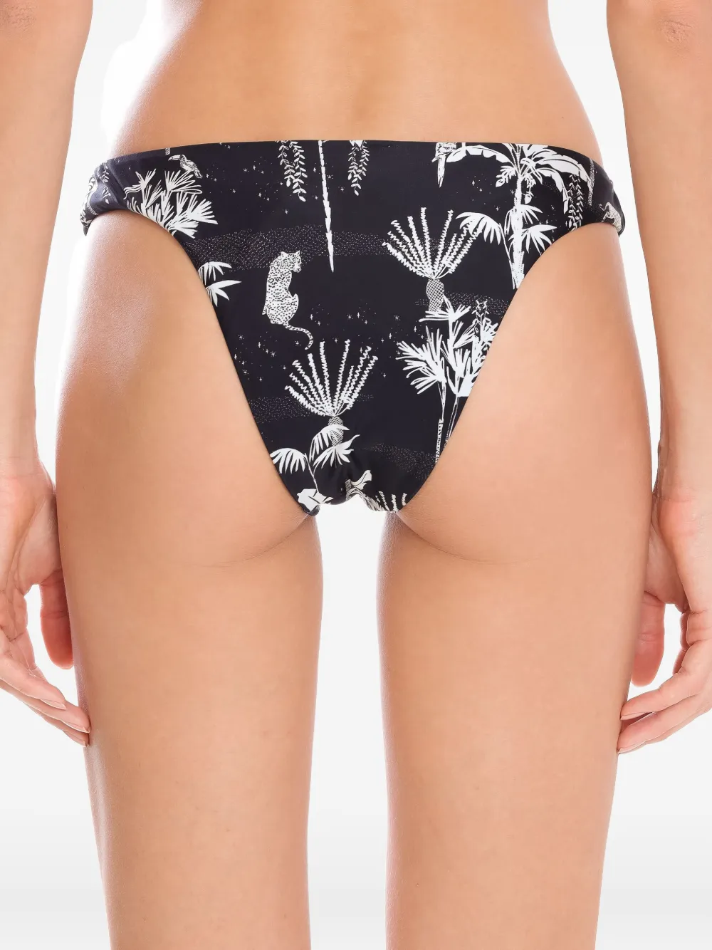 Lygia & Nanny Bikinislip met natuurprint Zwart