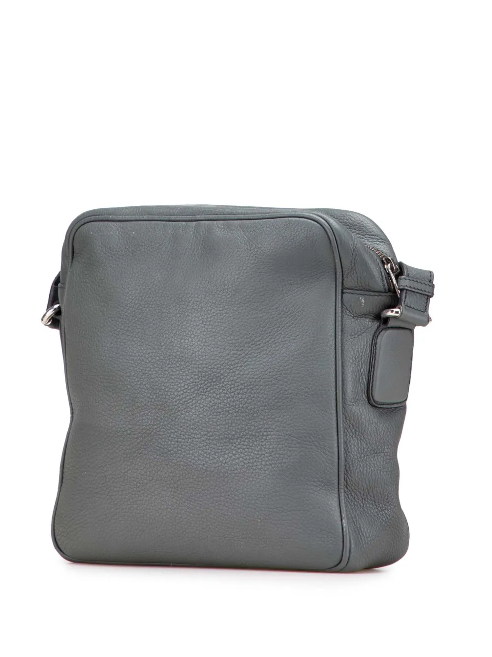 Pre-owned Gucci 2000-2015 Medium Pebbled Calfskin Soho Messenger Bag Crossbody Bag In Gray