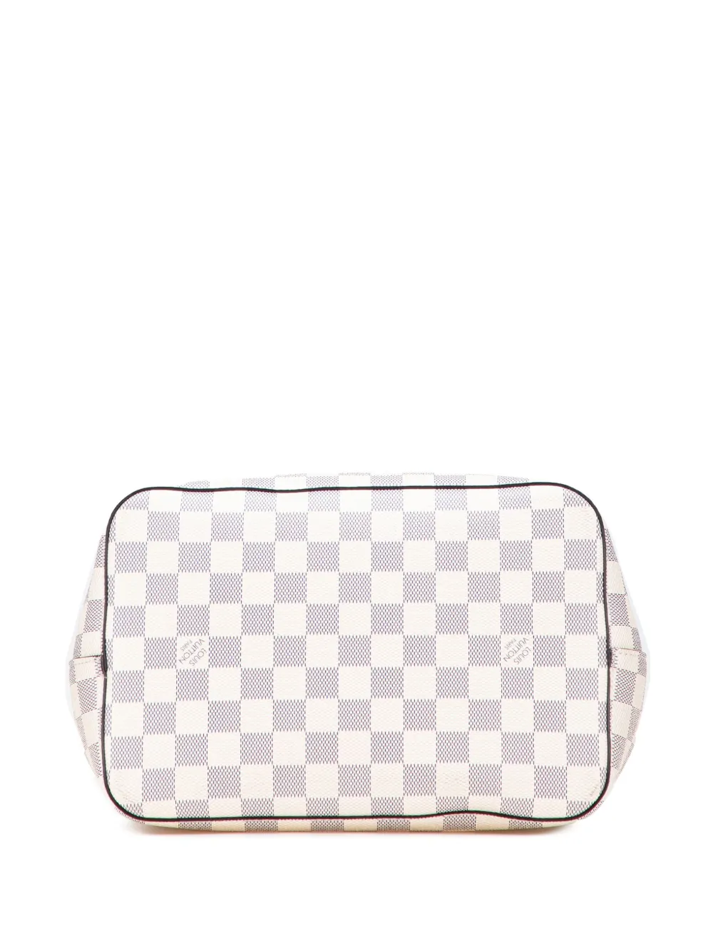 Pre-owned Louis Vuitton 2019 Damier Azur Neonoe Mm Bucket Bag In Pink