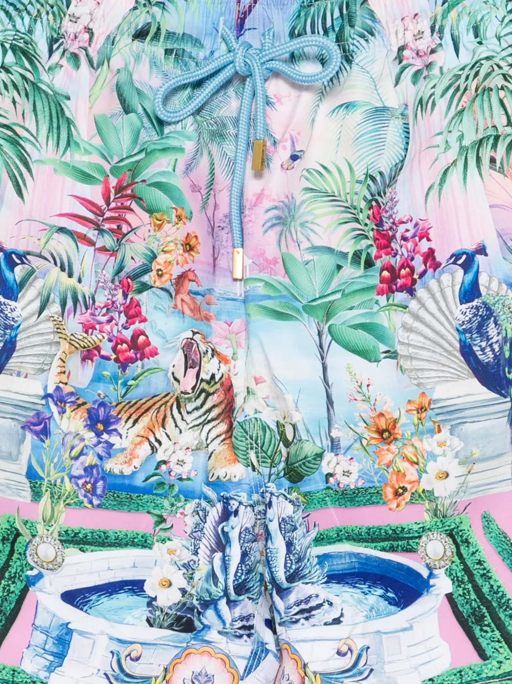 Camilla Zwembroek met grafische print Blauw