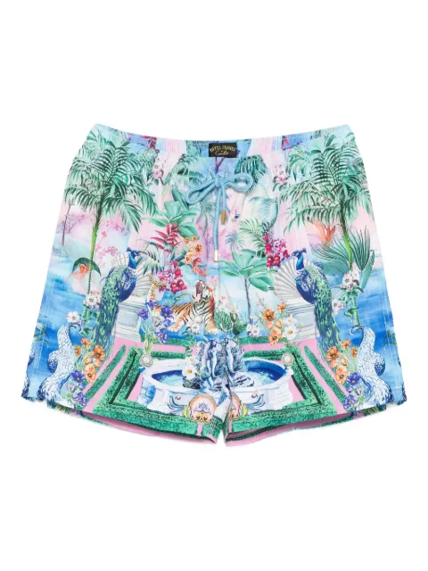 Camilla shorts de playa con estampado gráfico