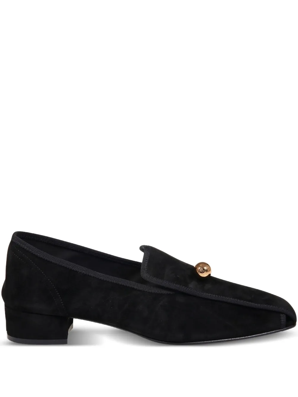HERBERT LEVINE ball-embellished suede loafers | Black | Image 1