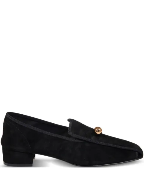 HERBERT LEVINE ball-embellished suede loafers