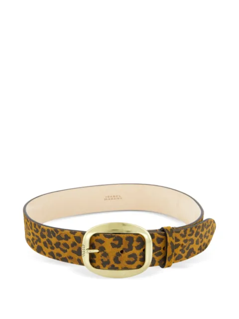 ISABEL MARANT leopard print calf leather belt