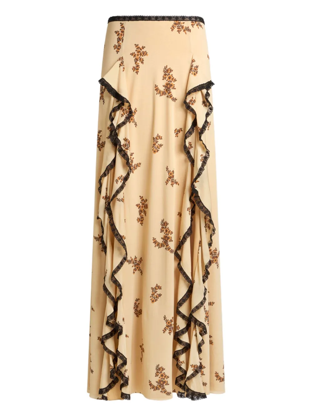 ETRO Maxi-rok met bloemenprint Beige