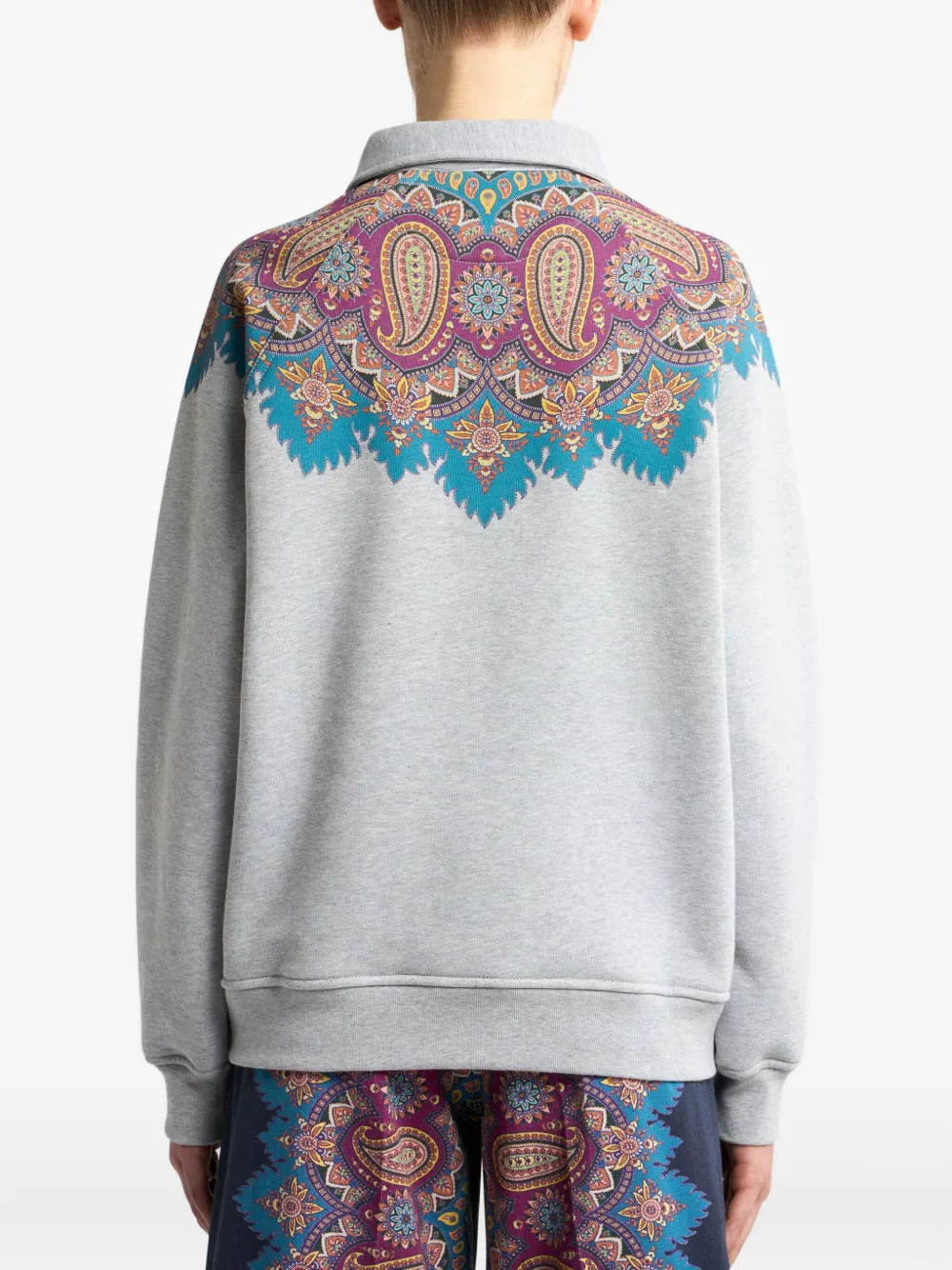 ETRO Sweater met paisley-print Grijs