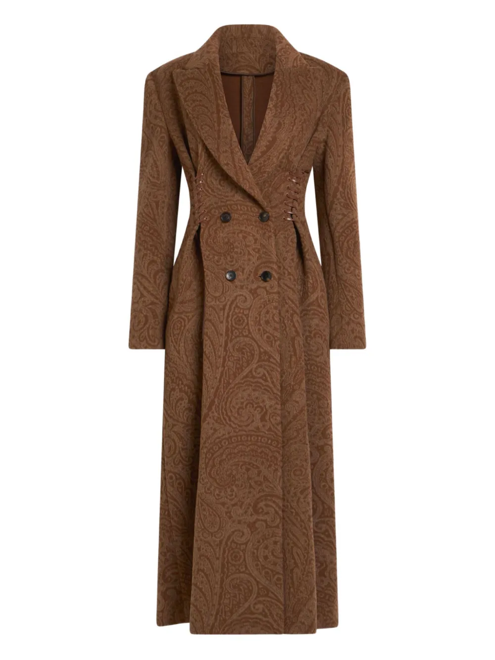ETRO Wollen jas met paisley-print Bruin