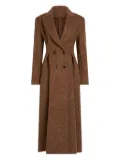 ETRO paisley lace-up wool coat - Brown