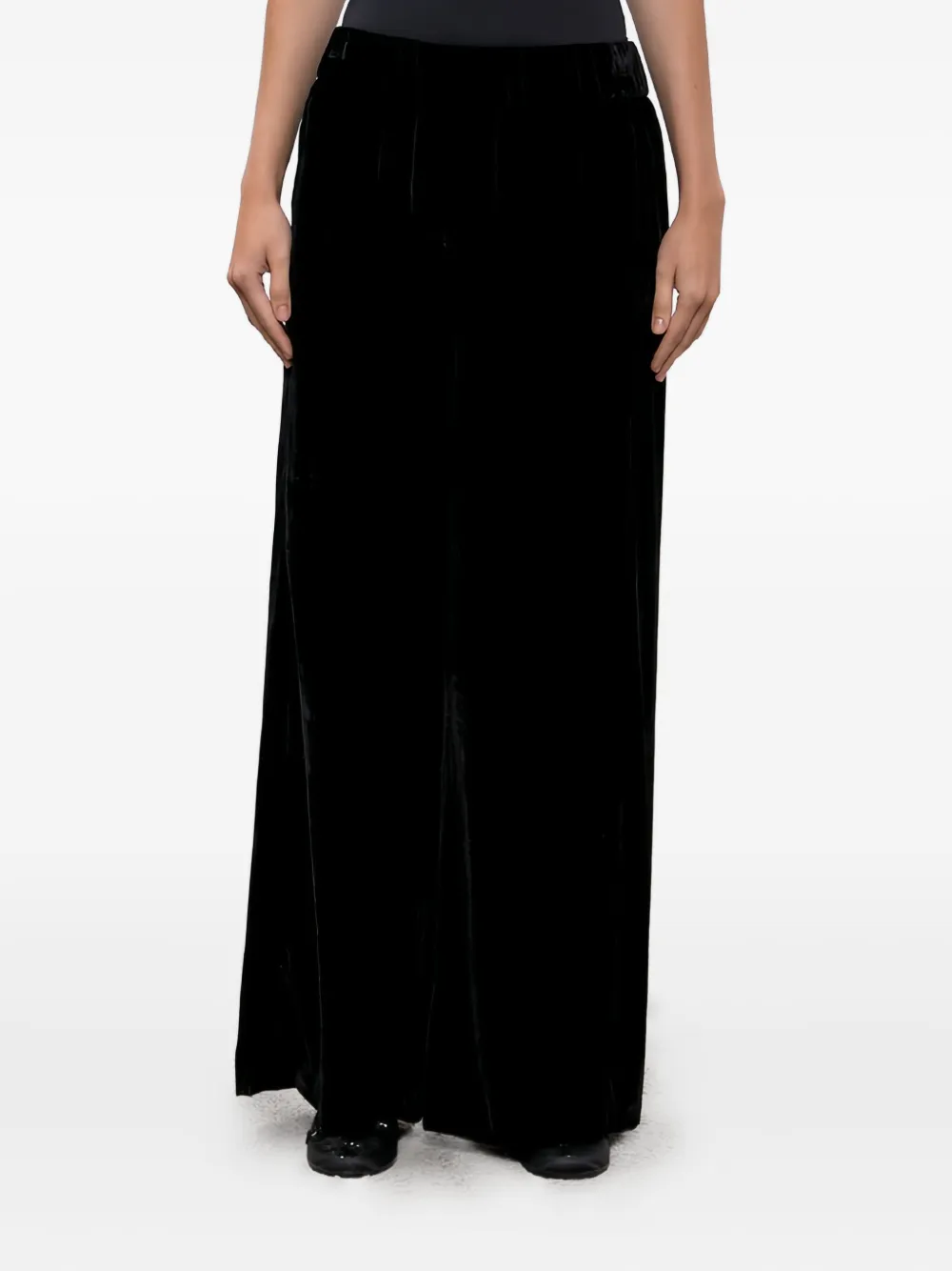 Peserico Velvet Trousers In Black