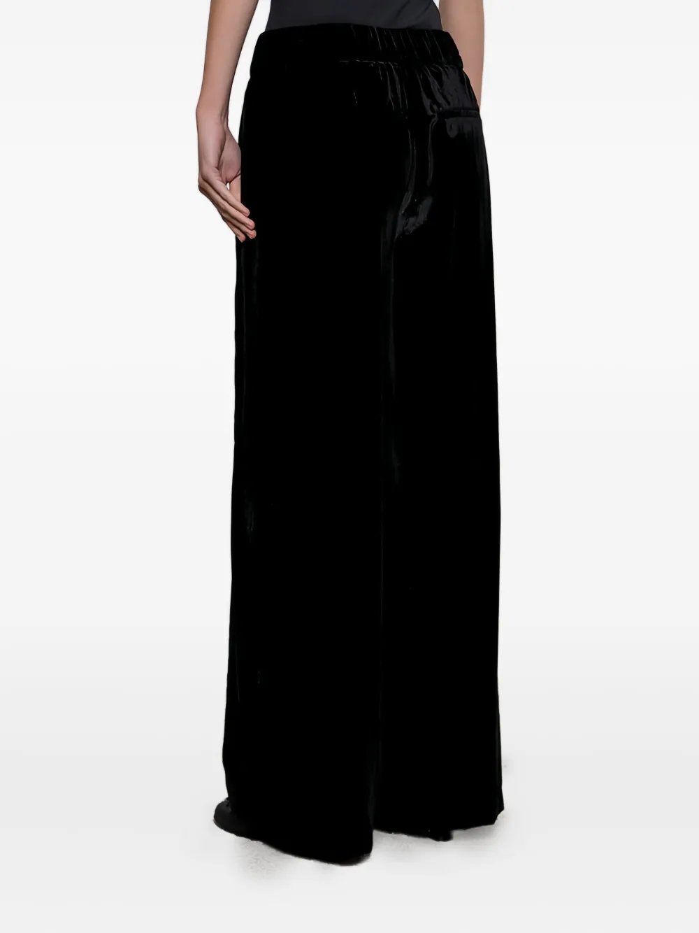 Peserico Velvet Trousers In Black