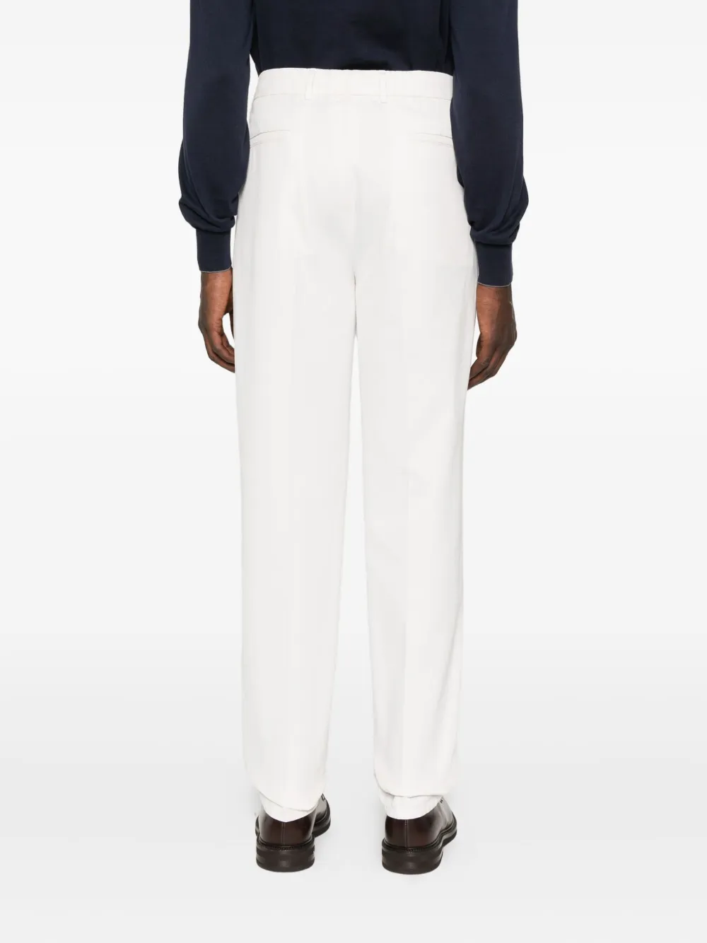 Brunello Cucinelli pleated cotton trousers Beige