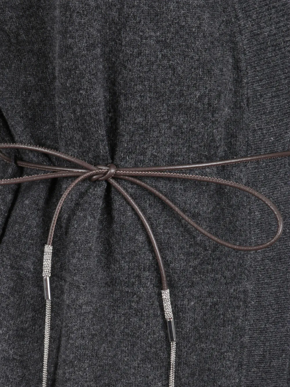 Peserico Strappy Knitted Cardigan In Gray