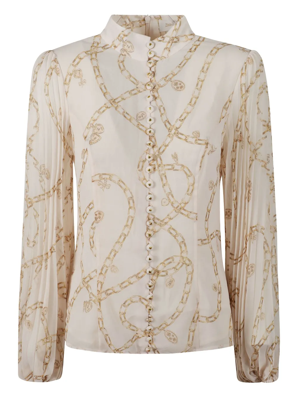 Zimmermann Sunray Pleated Shirt In Neutral