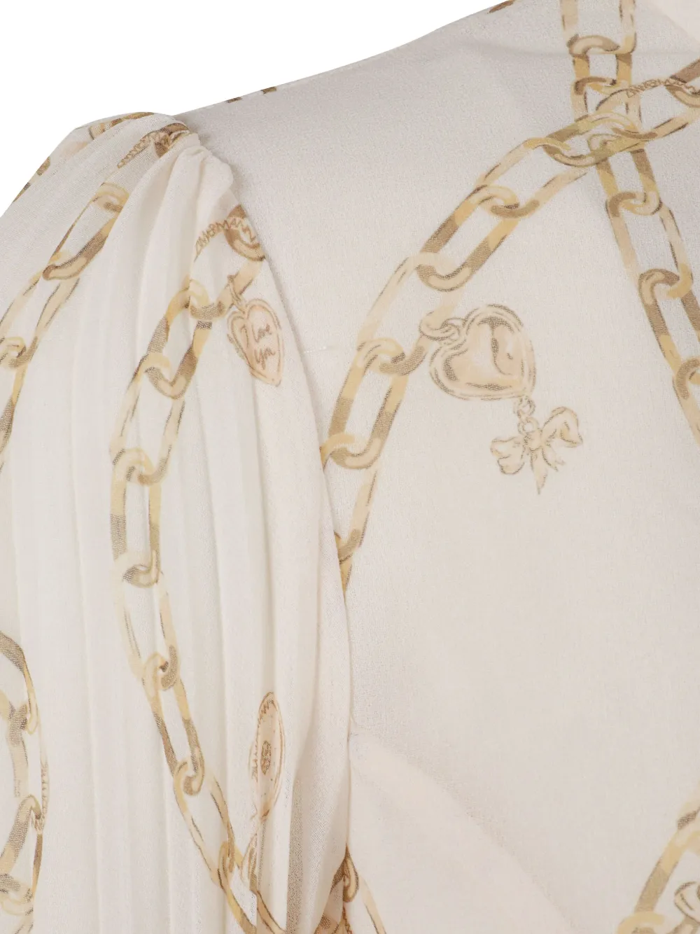 ZIMMERMANN Sunray blouse met plooien Beige