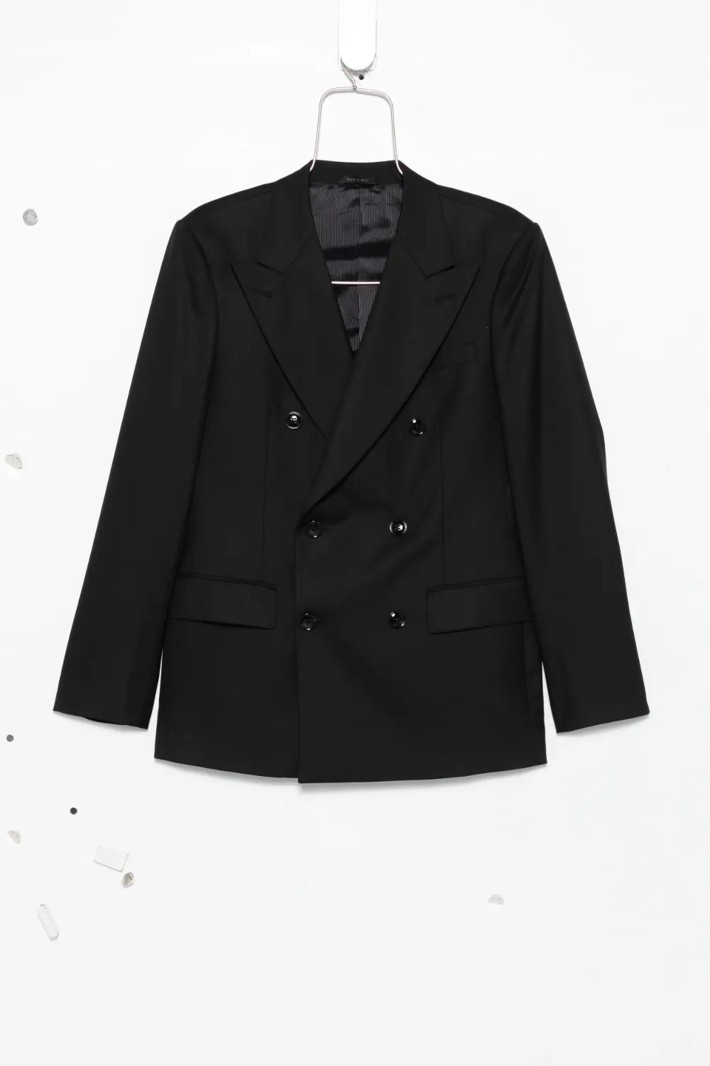 Giorgio Armani Double-breasted Blazer In Black
