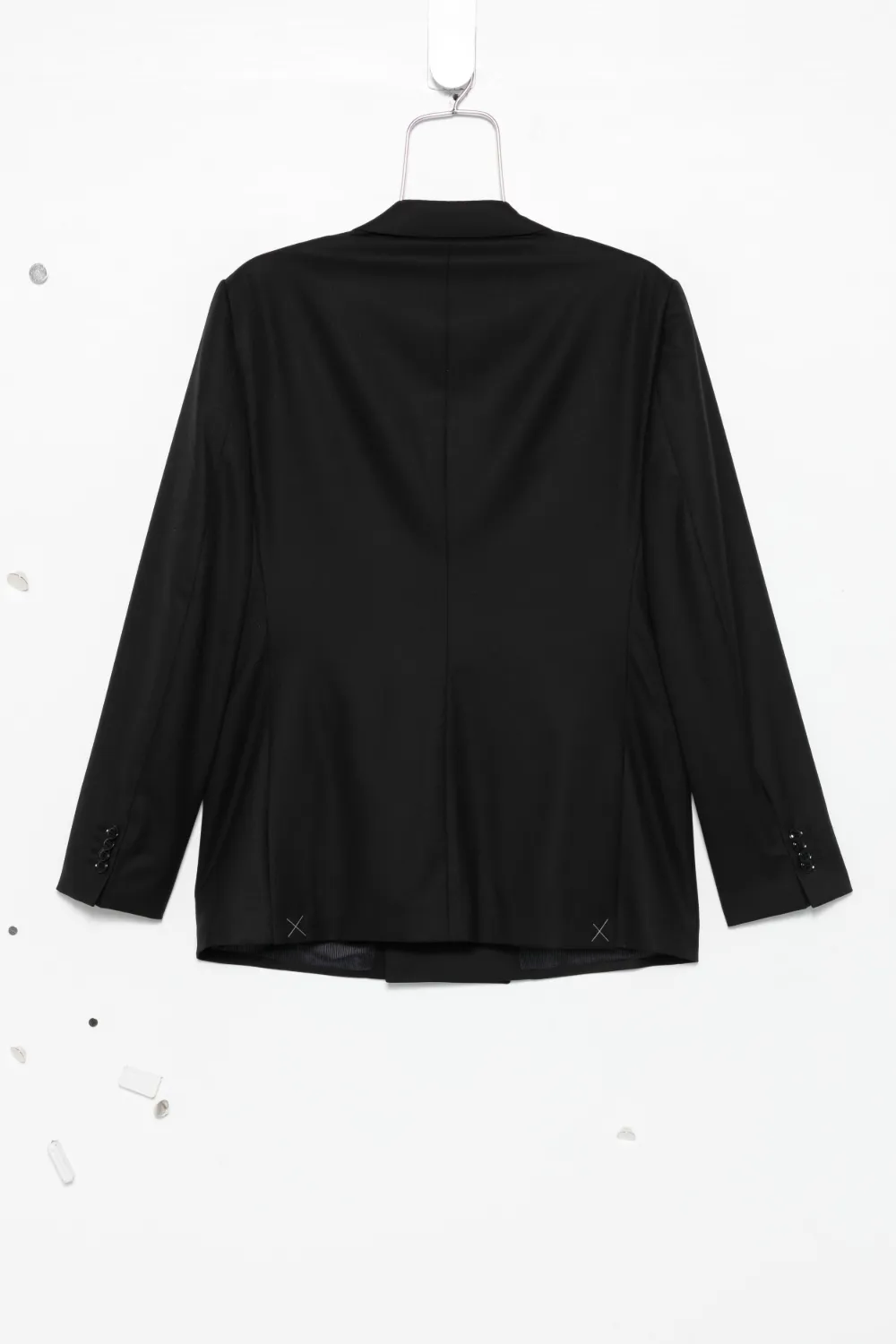 Giorgio Armani Double-breasted Blazer In Black