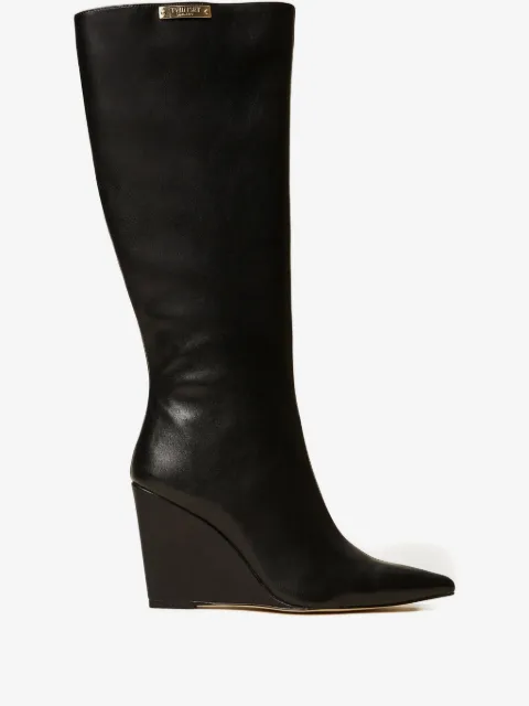 TWINSET 100mm logo-plaque boots