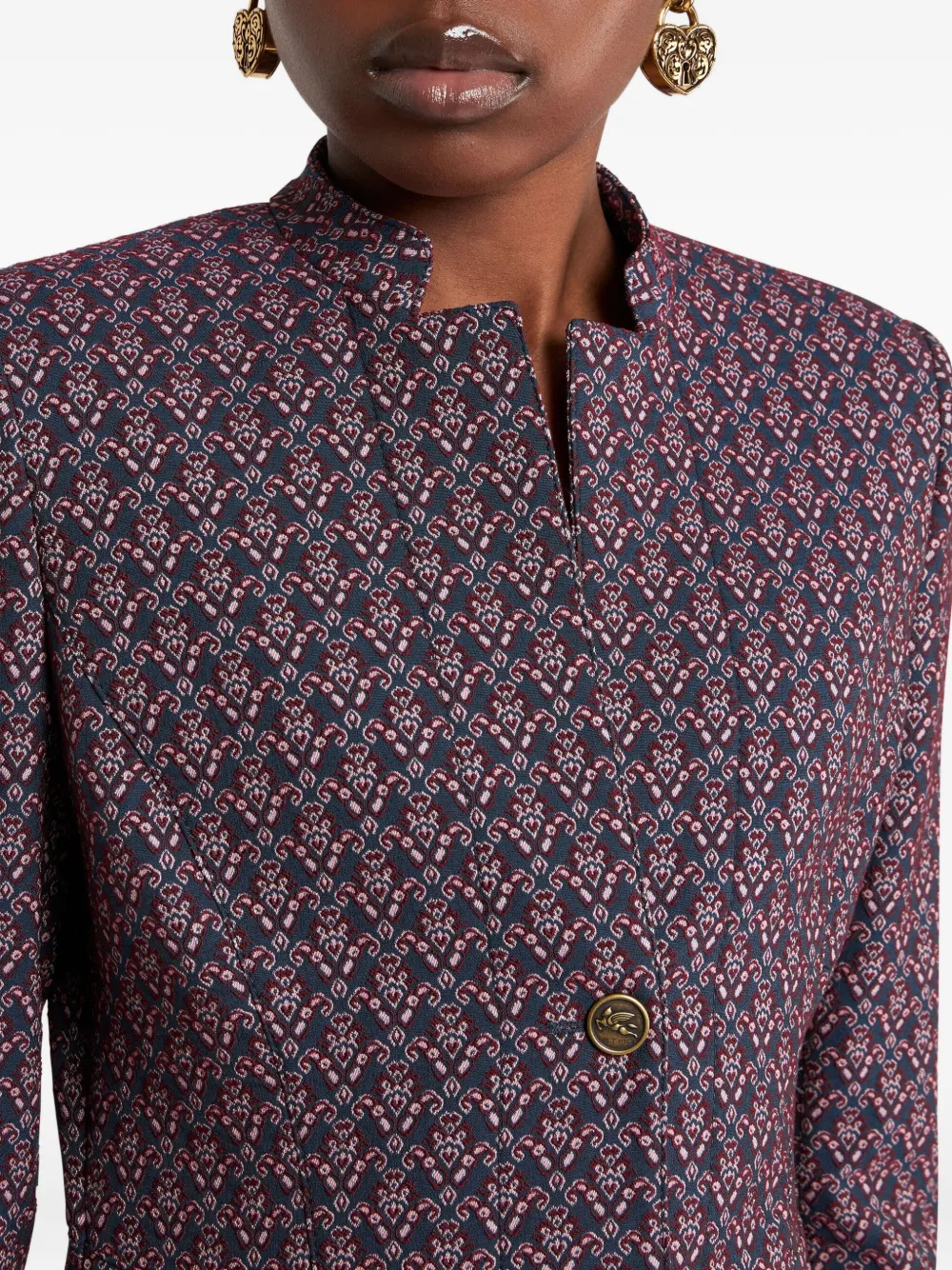 ETRO Blazer met enkele rij knopen Blauw