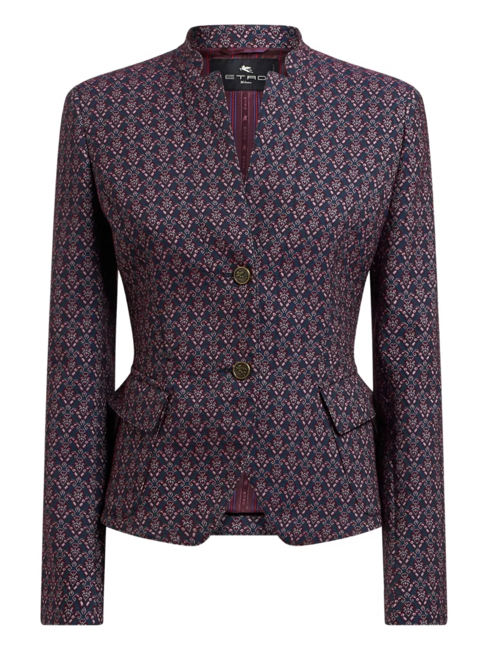 ETRO Blazer met enkele rij knopen Blauw