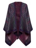 ETRO paisley open-front cape - Blue