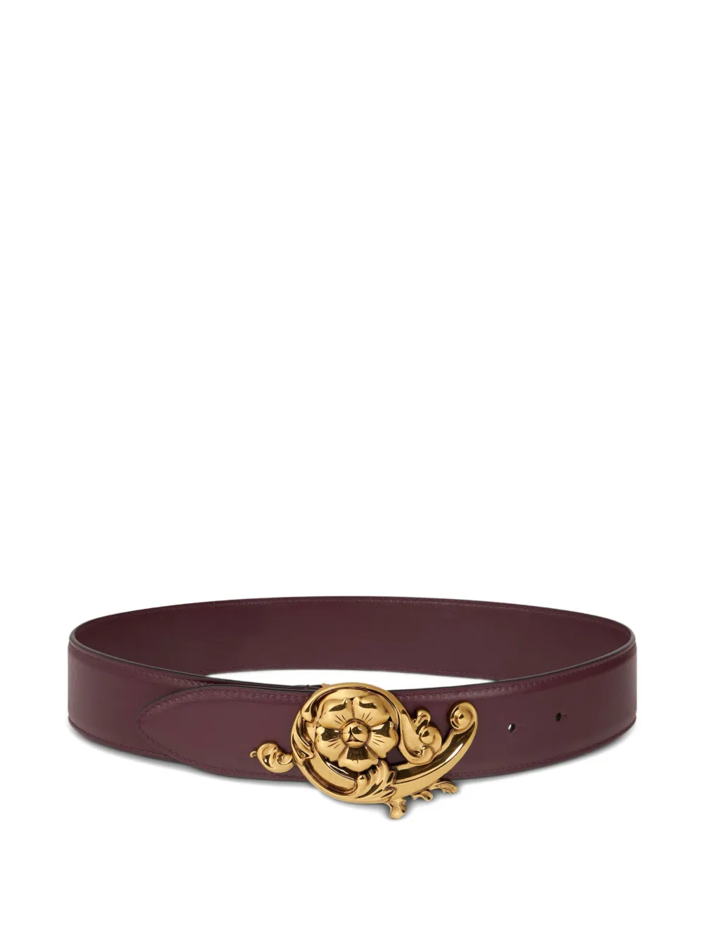 ETRO floral-buckle leather belt - Rosso