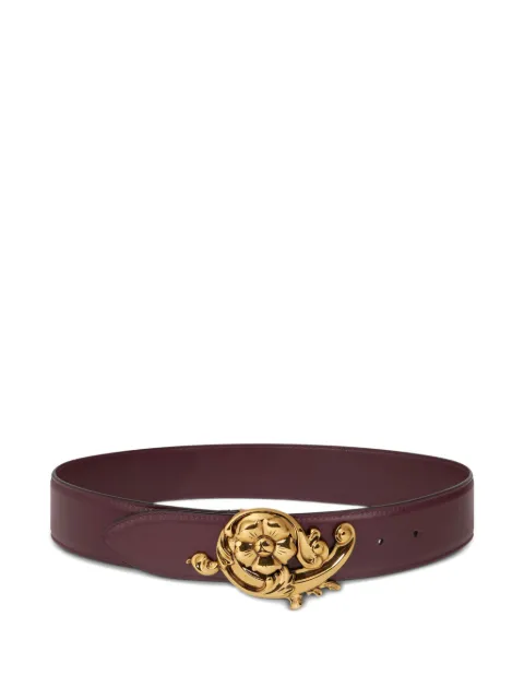 ETRO floral-buckle leather belt