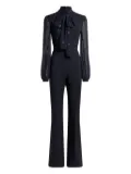 ETRO jacquard bow jumpsuit - Blue