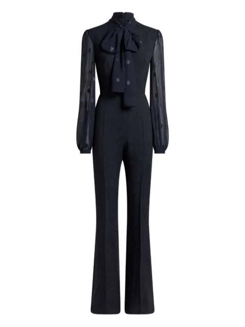 ETRO jacquard bow jumpsuit