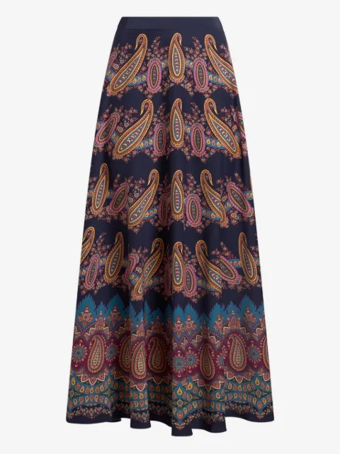 ETRO falda larga con estampado de cachemira