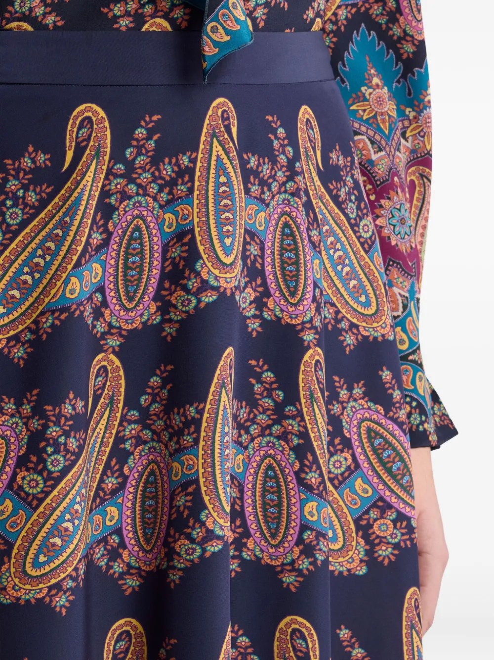 ETRO Maxi-rok met paisley-print Blauw