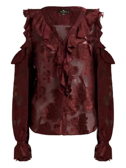ETRO fil coupé chiffon shirt