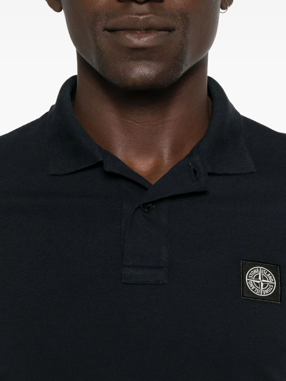 Stone Island Poloshirt met logo Blauw