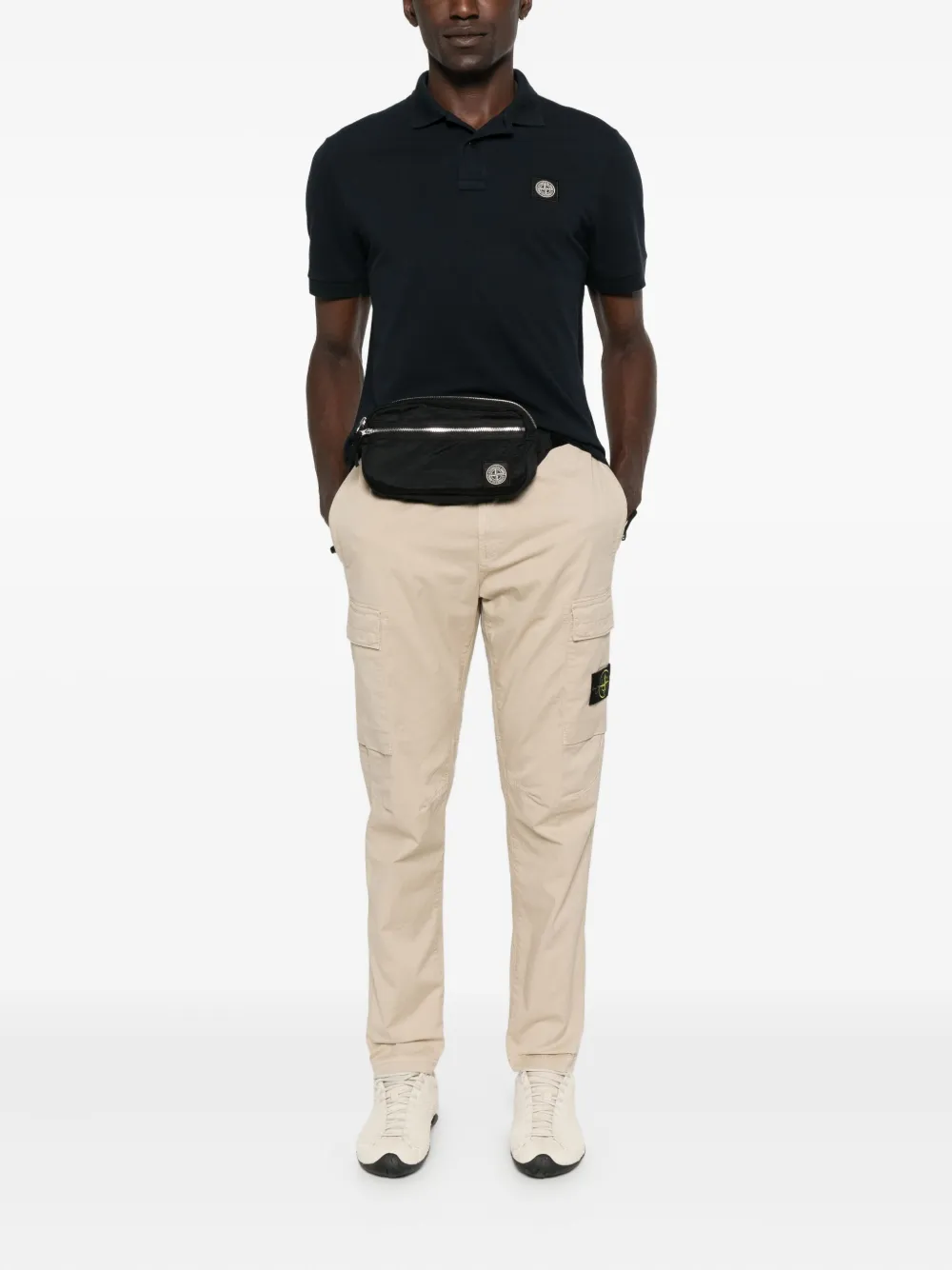 Stone Island Poloshirt met logo - Blauw