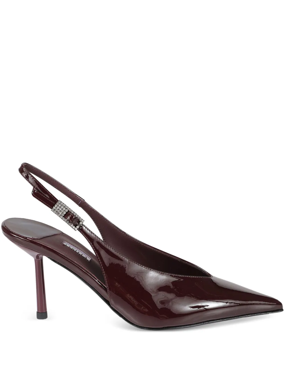 Le Silla 80 mm Clivage slingback pumps met puntige neus Rood