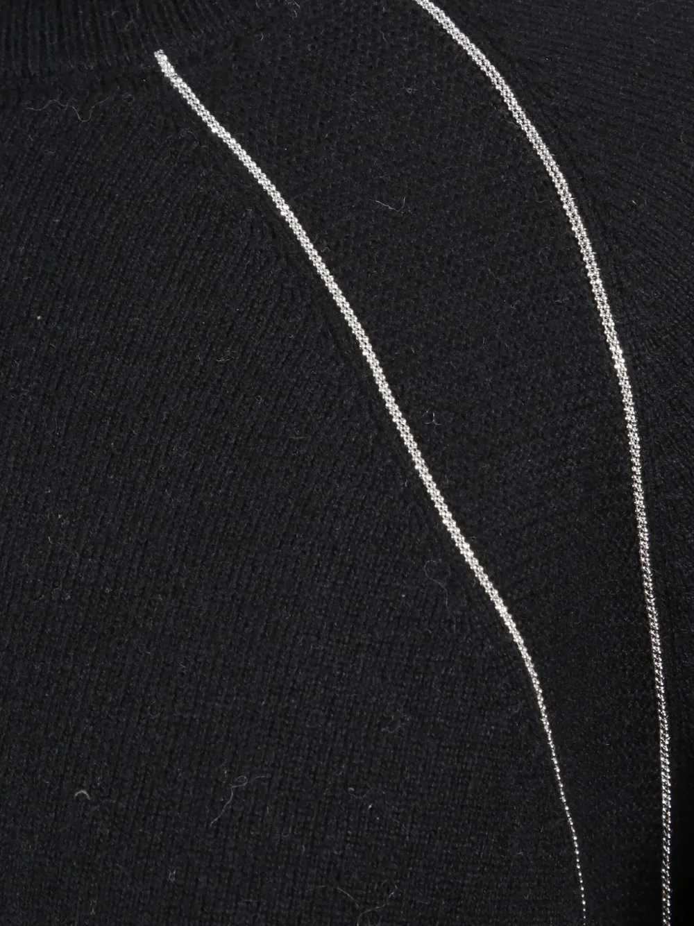 Peserico High-neck Long-sleeve Sweater In Black