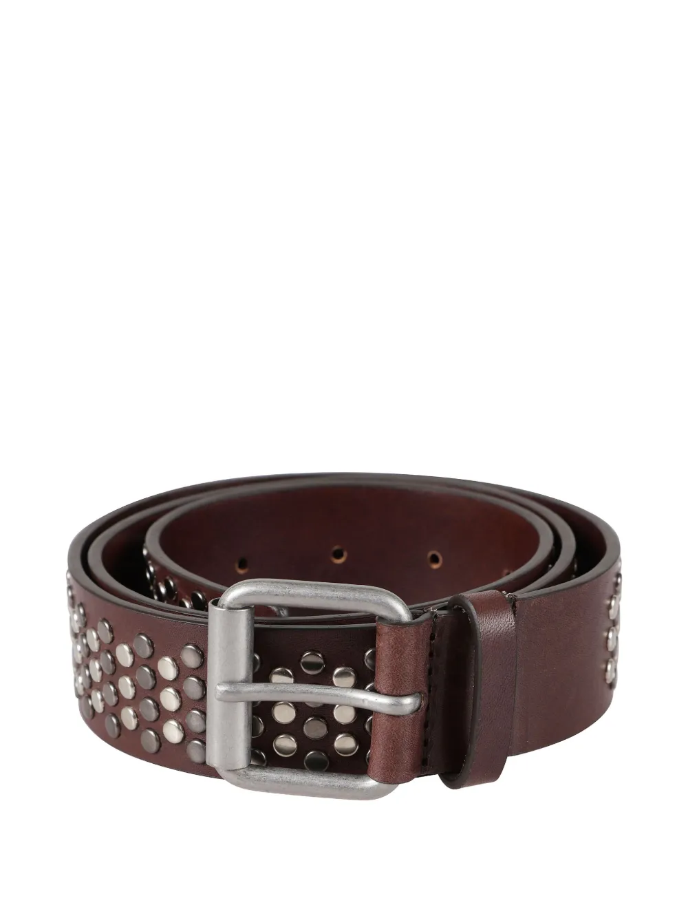 DONDUP studded leather belt - Bruin