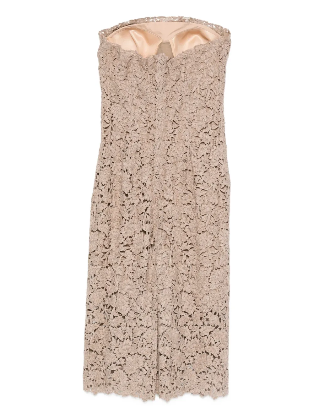 Ermanno Scervino floral-lace mini dress Beige
