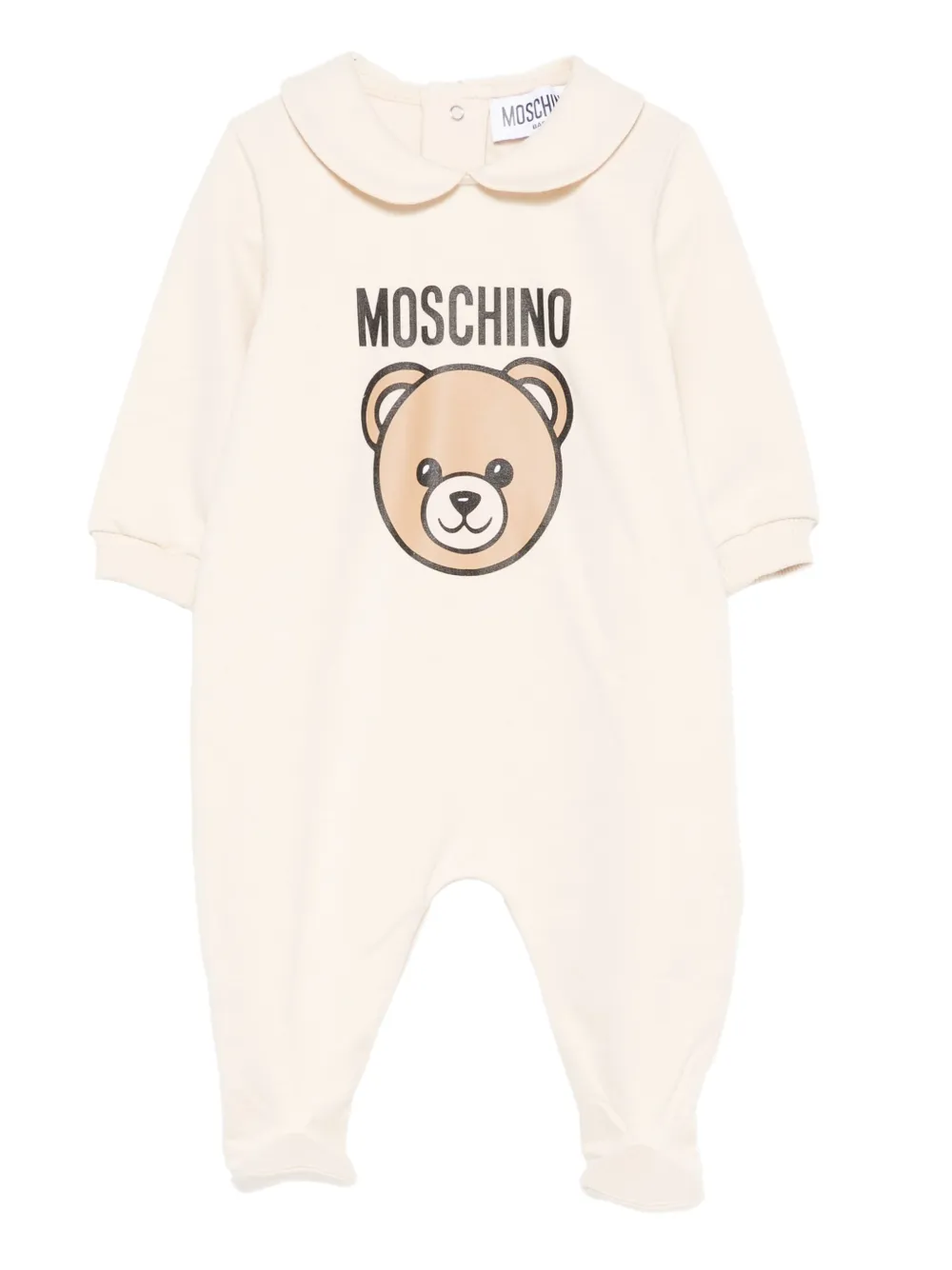 Moschino Kids Pyjama met Peter Pan-kraag en teddy-print Beige