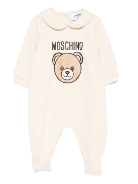 Moschino Kids teddy-print Peter-Pan-collar pajamas 