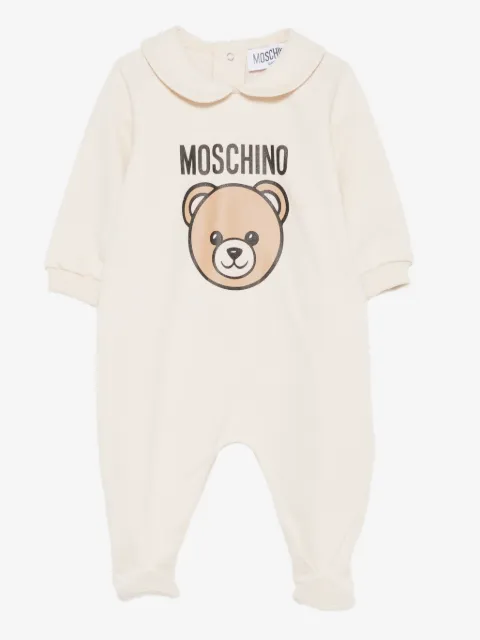 Moschino Kids teddy-print Peter-Pan-collar pajamas