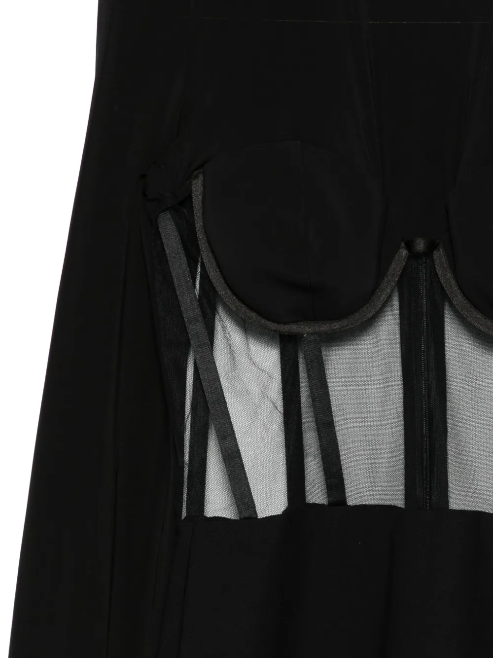 Nensi Dojaka Mini-jurk met mesh vlak Zwart