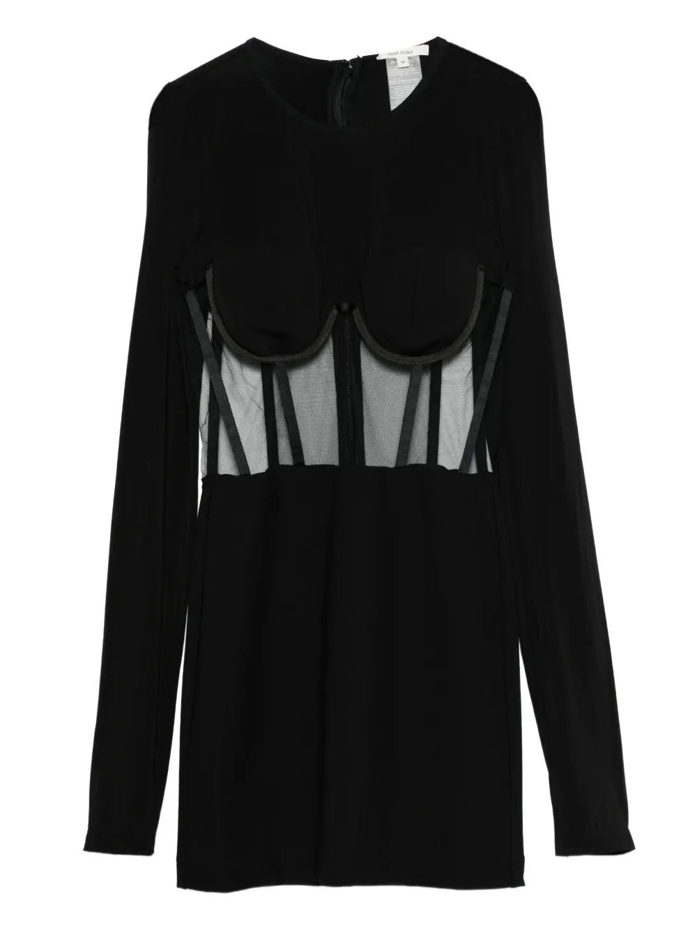 Nensi Dojaka mesh-panel mini dress | Black | Image 1