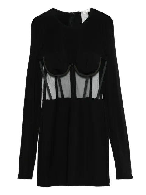 Nensi Dojaka vestido corto con panel de malla