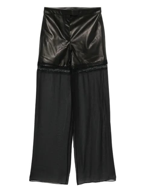 Nensi Dojaka leather palazzo trousers