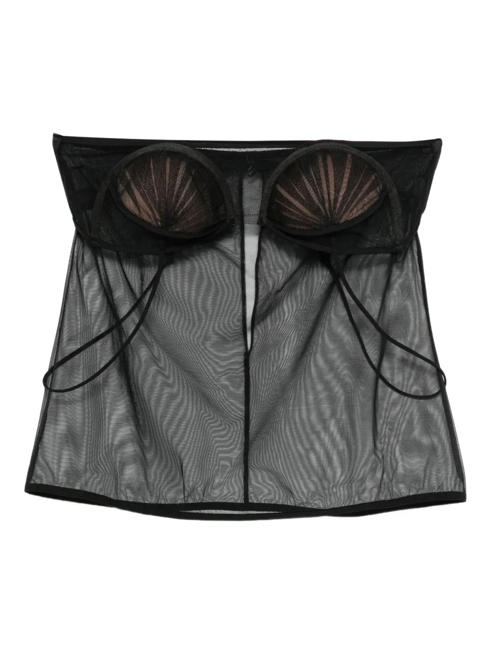 Nensi Dojaka semi-sheer tank top | Black | Image 1