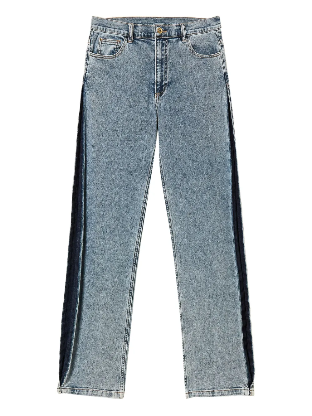 TWINSET two-tone side-stripe jeans | Blue | Image 1