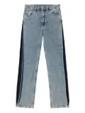 TWINSET two-tone side-stripe jeans - Blue