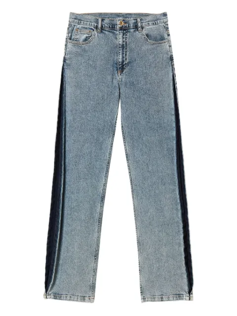 TWINSET two-tone side-stripe jeans