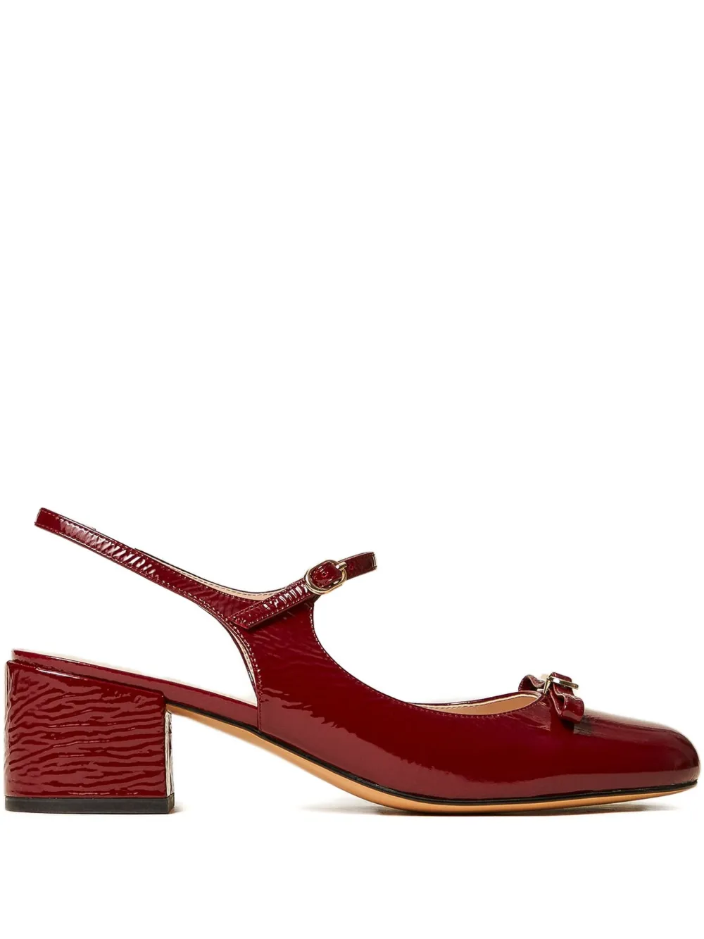 TWINSET 50 mm pumps van kalfsleer met strik Rood