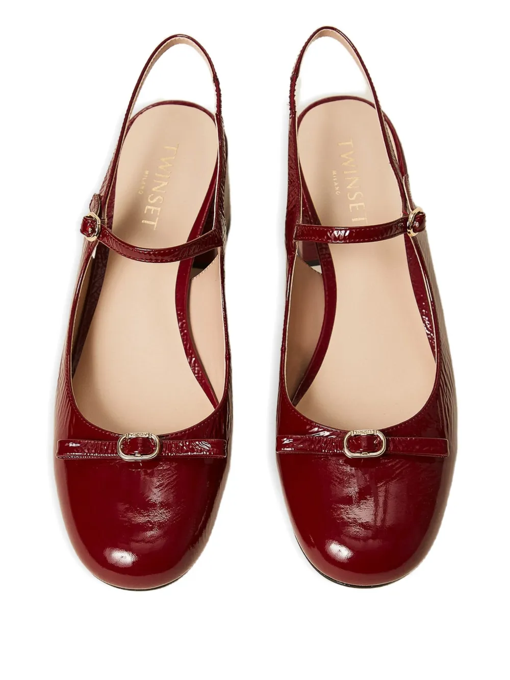 TWINSET 50 mm pumps van kalfsleer met strik Rood